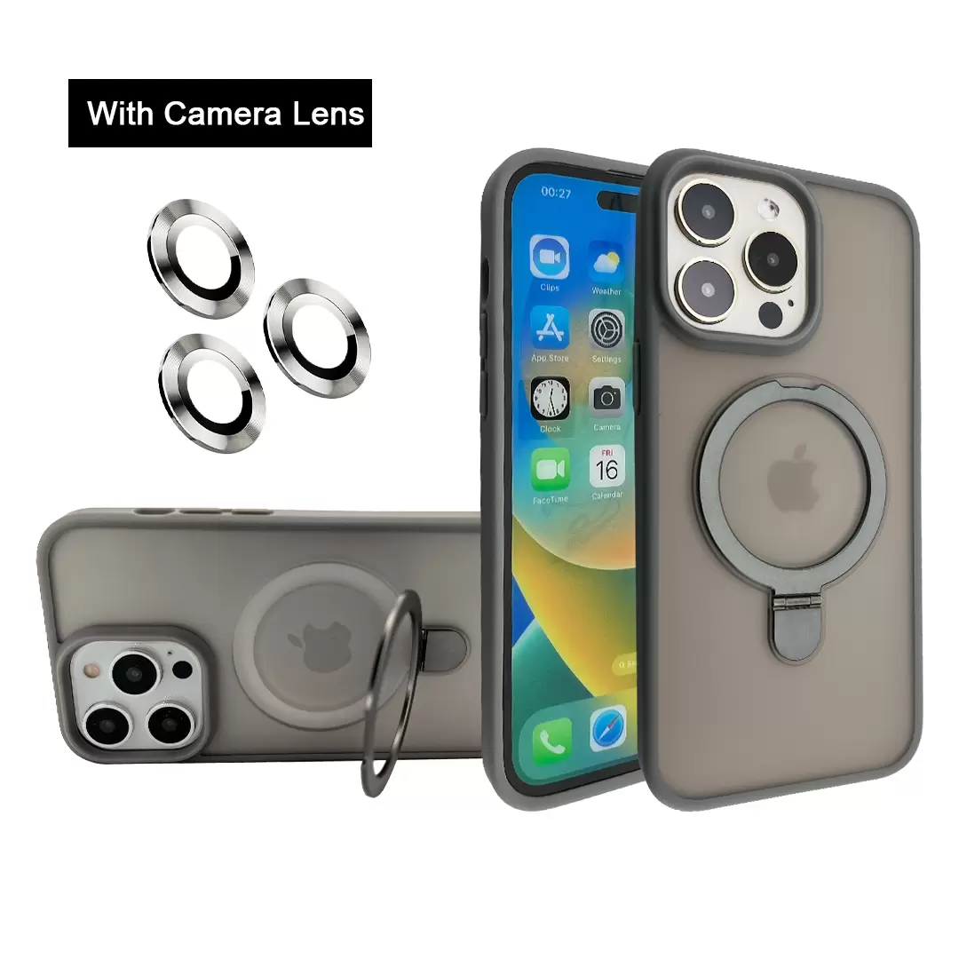 iPhone 15 Plus/iPhone 14 Plus MagSafe Cam Smoke Kickstand Gray